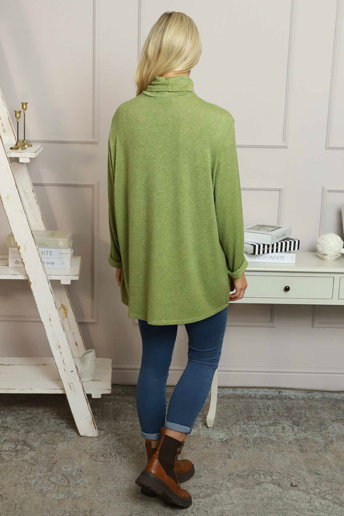 Lillian Polo Neck Jumper Green - Image 4