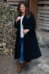 Meryl Long Needlecord Jacket Black