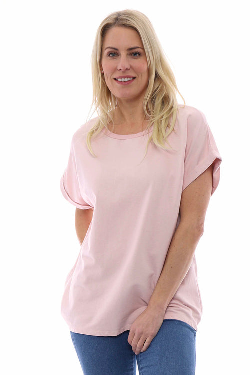 Rebecca Rolled Sleeve Top Blush - Image 3