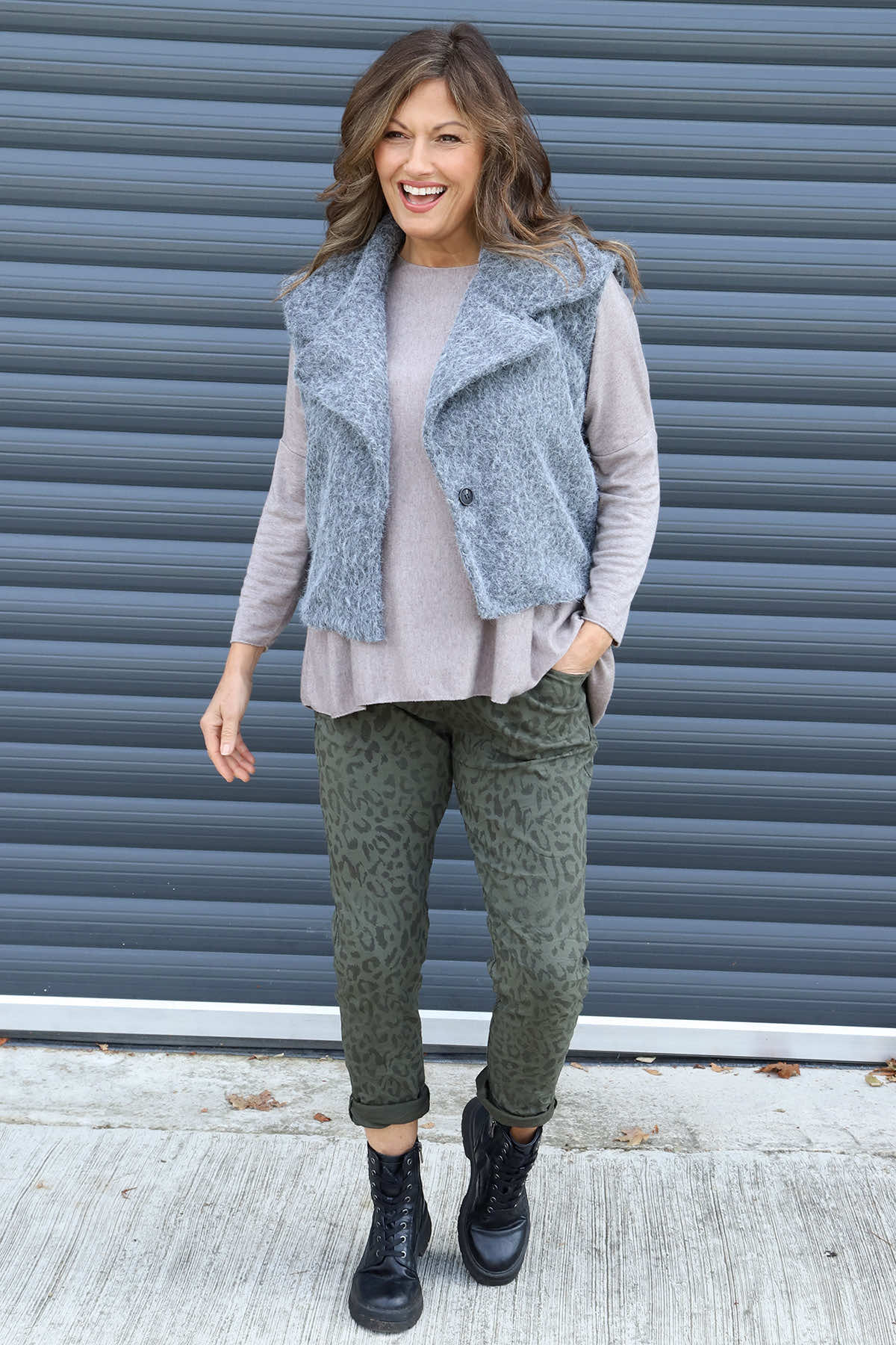 Esmeralda Gilet Mid Grey