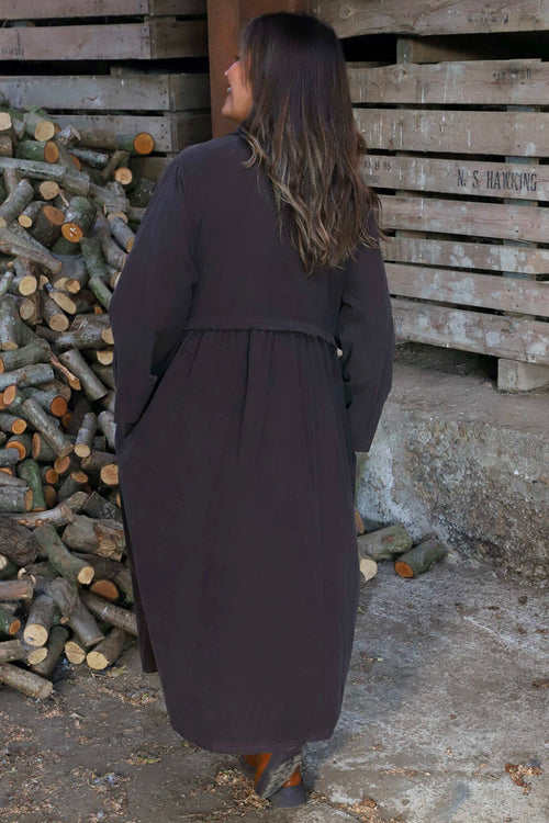 Meryl Long Needlecord Jacket Cocoa - Image 4