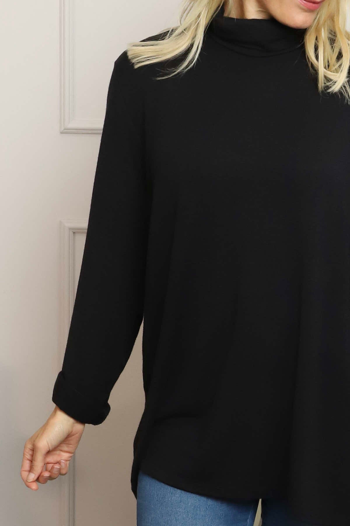 Lillian Polo Neck Jumper Black
