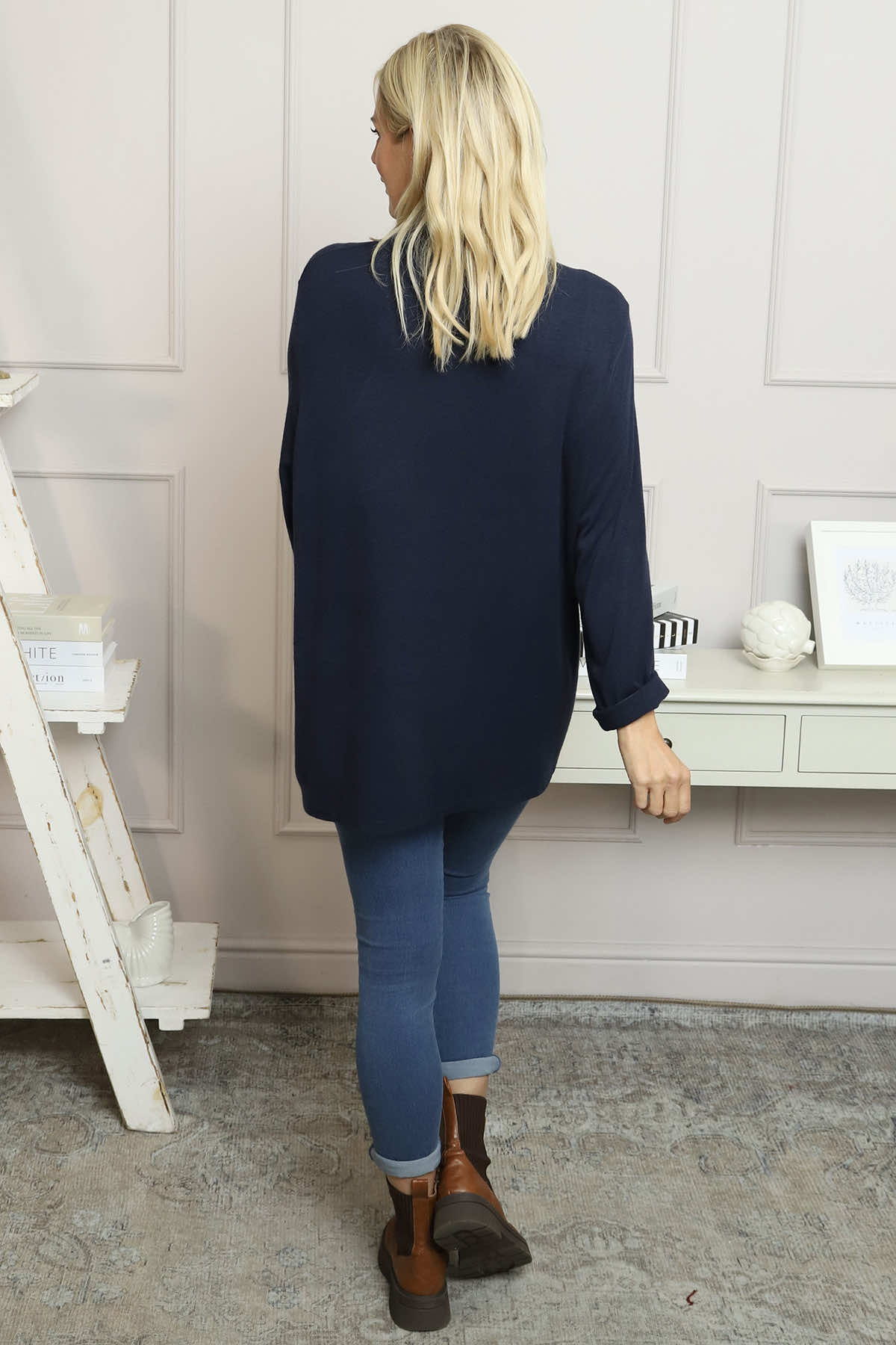 Lillian Polo Neck Jumper Navy