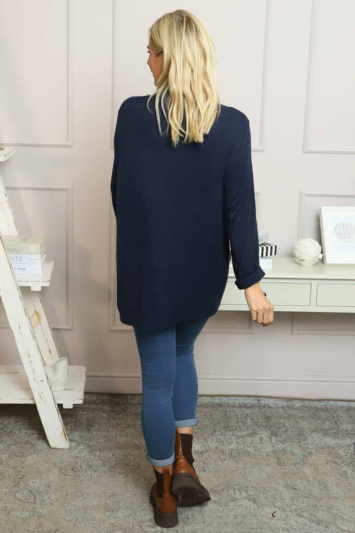 Lillian Polo Neck Jumper Navy - Image 4