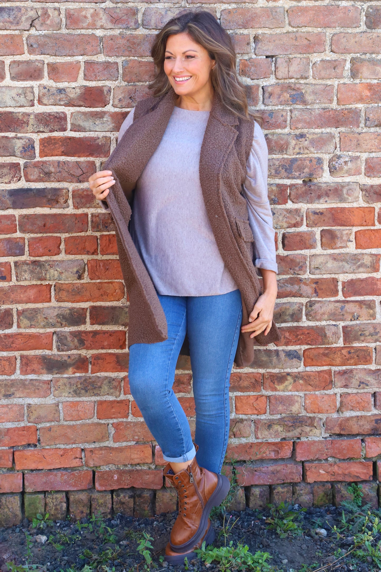 Nori Boucle Gilet Nutmeg