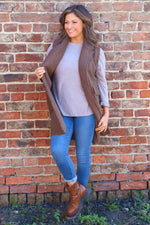 Nori Boucle Gilet Nutmeg Nutmeg - Nori Boucle Gilet Nutmeg