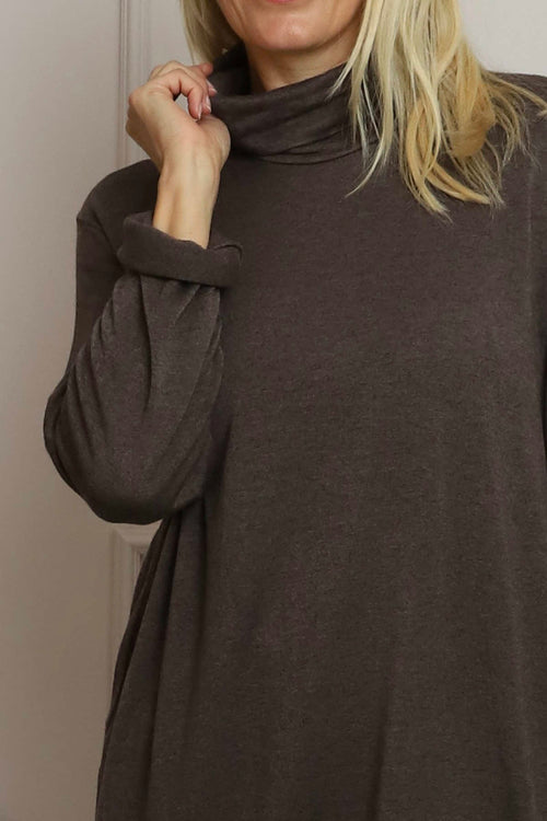 Lillian Polo Neck Jumper Cocoa - Image 3