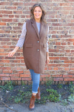 Nori Boucle Gilet Nutmeg Nutmeg - Nori Boucle Gilet Nutmeg