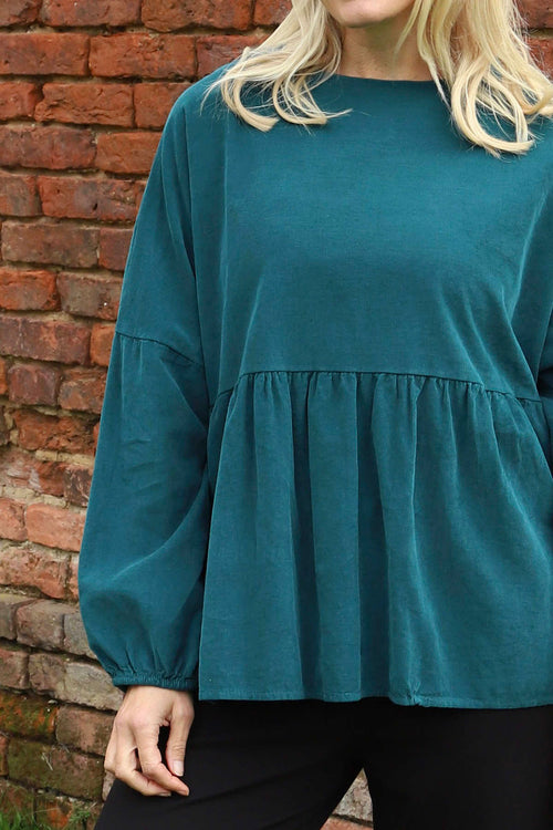 Geraldine Needlecord Top Teal - Image 3