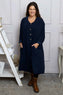 Amina Needlecord Dress Navy