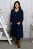 Amina Needlecord Dress Navy