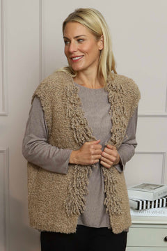 Caroline Knit Gilet Camel