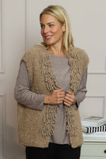 Caroline Knit Gilet Camel Camel - Caroline Knit Gilet Camel
