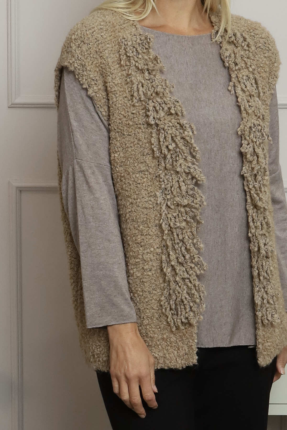 Caroline Knit Gilet Camel