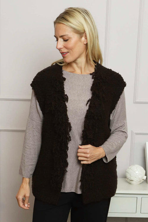 Caroline Knit Gilet Cocoa