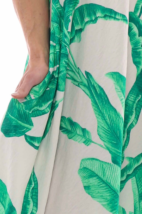 Fenyx Botanical Dress Emerald - Image 3
