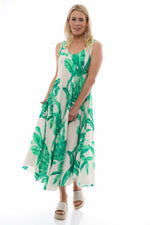 Fenyx Botanical Dress Emerald Emerald - Fenyx Botanical Dress Emerald