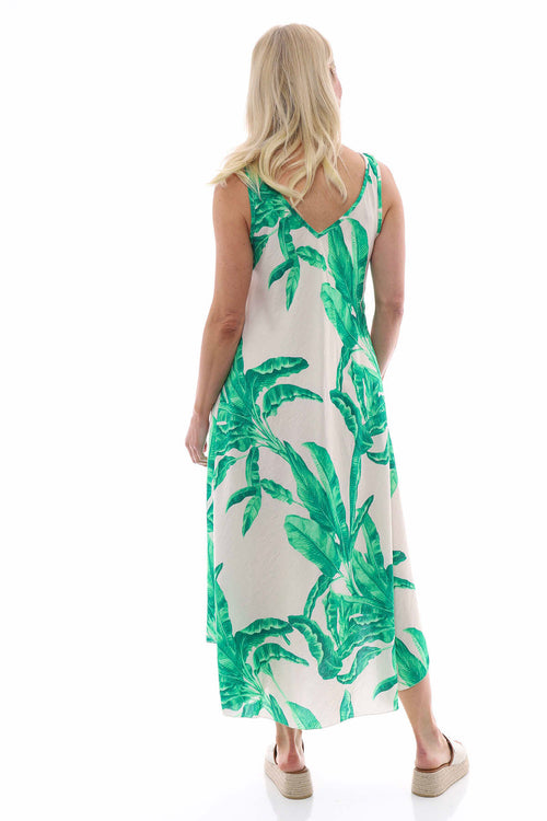 Fenyx Botanical Dress Emerald - Image 6