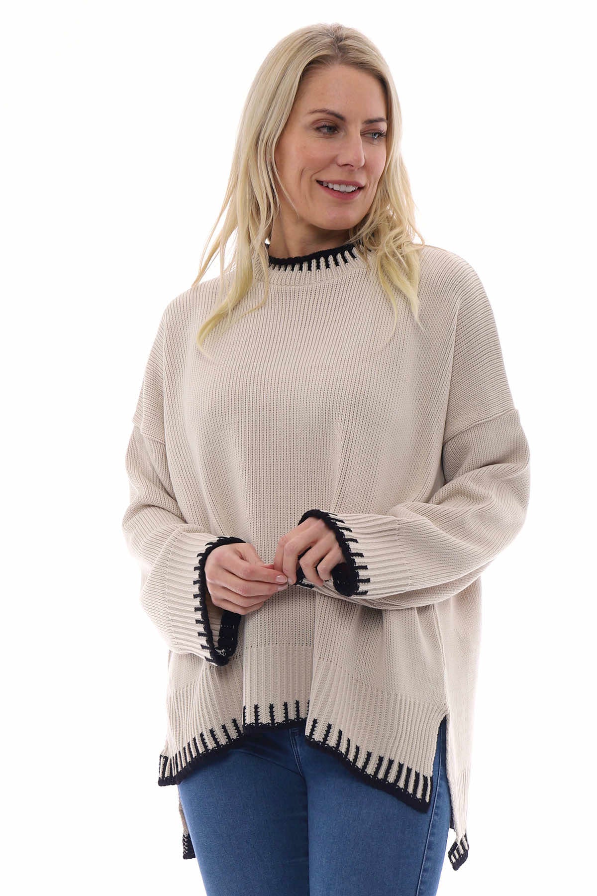 Maddie Knitted Jumper Stone