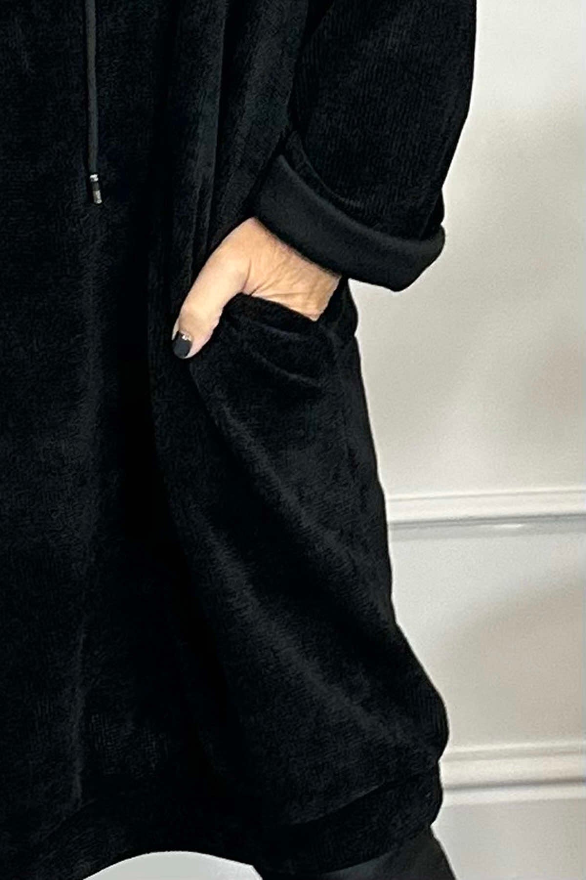 Made In Italy Dita Longline Hooded Cotton Top Kit and Kaboodal