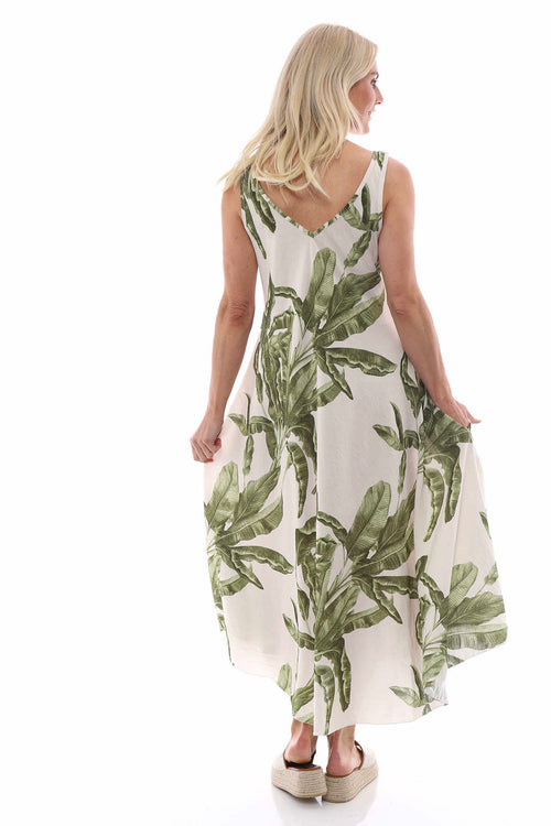 Fenyx Botanical Dress Khaki - Image 6
