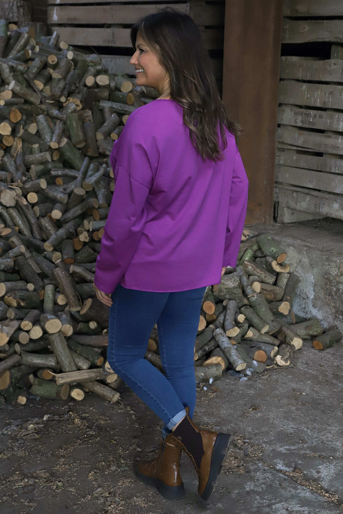 Erin Cotton Top Berry