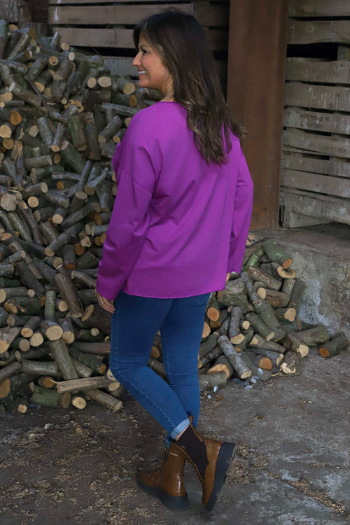 Erin Cotton Top Berry - Image 4