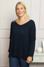 Albertina Waffle Jumper Navy