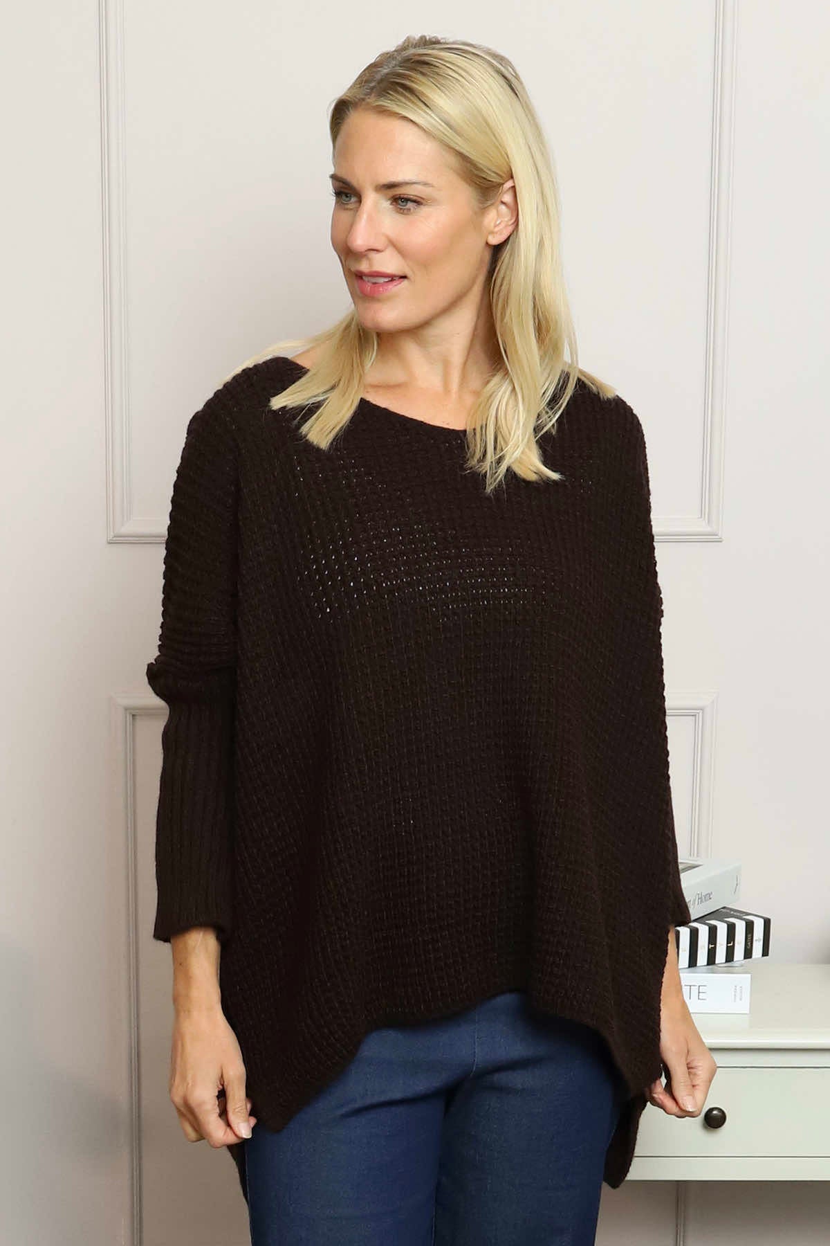 Albertina Waffle Jumper Cocoa