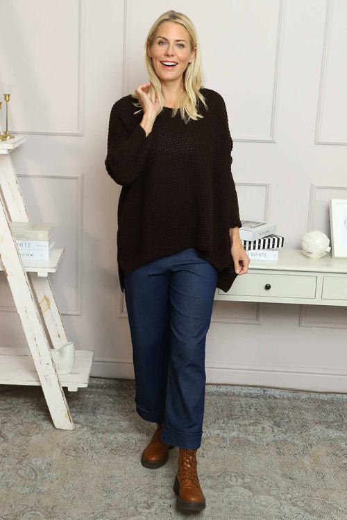 Albertina Waffle Jumper Cocoa - Image 3