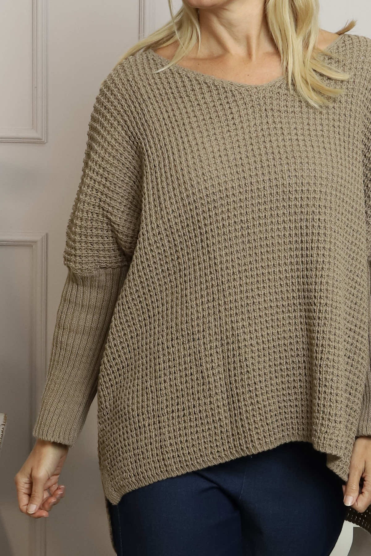 Albertina Waffle Jumper Mocha