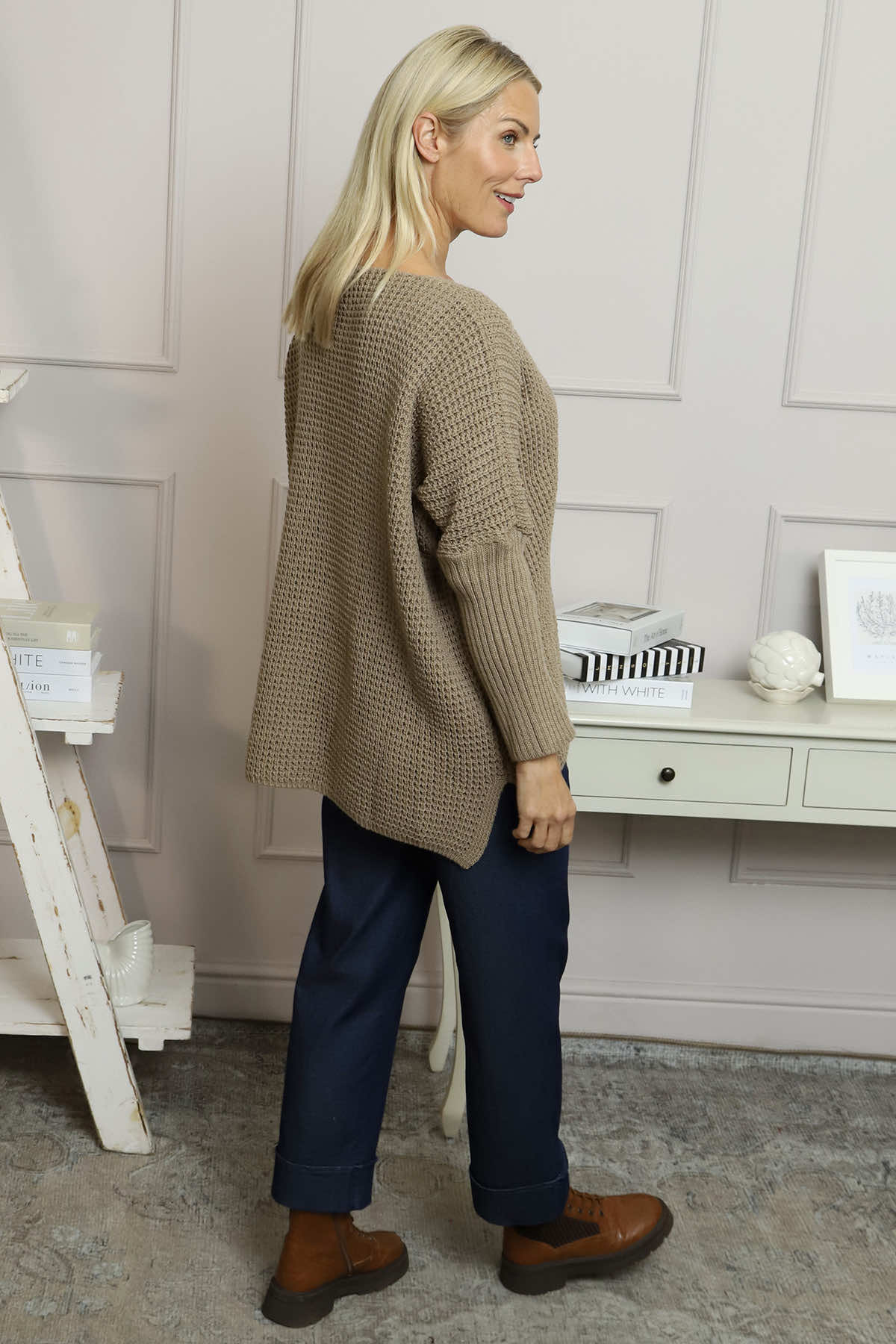 Albertina Waffle Jumper Mocha