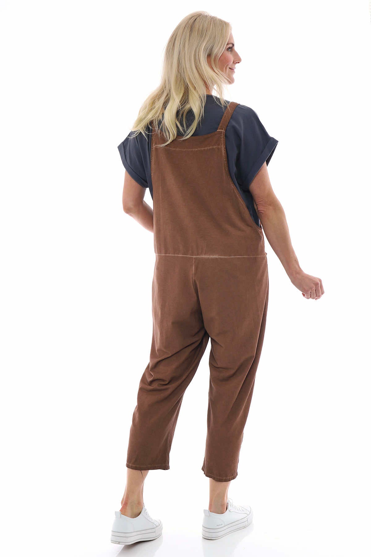 Pabo Washed Cotton Dungarees Camel