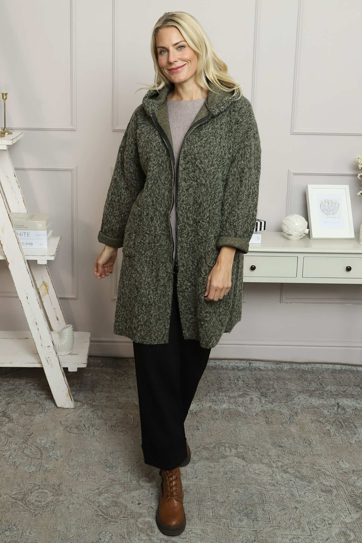 Clara Coat Khaki