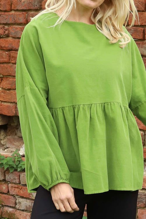 Geraldine Needlecord Top Green - Image 3