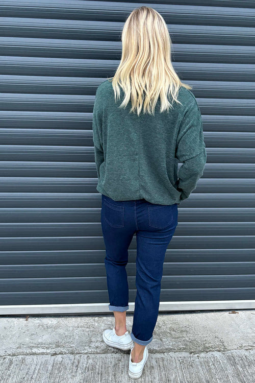 Lydia Denim Trousers Dark Denim - Image 4