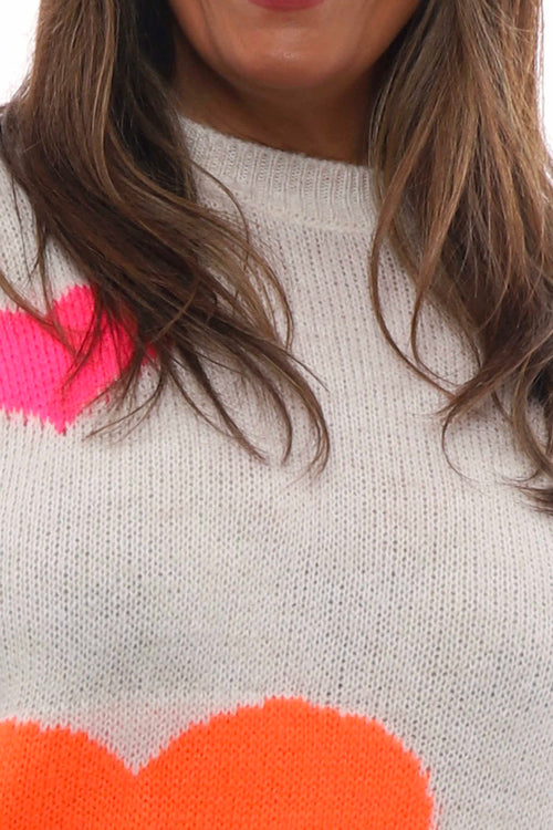 Brianna Heart Knitted Jumper Buttermilk - Image 4