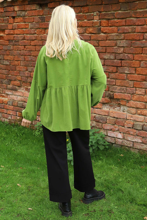 Geraldine Needlecord Top Green - Image 4