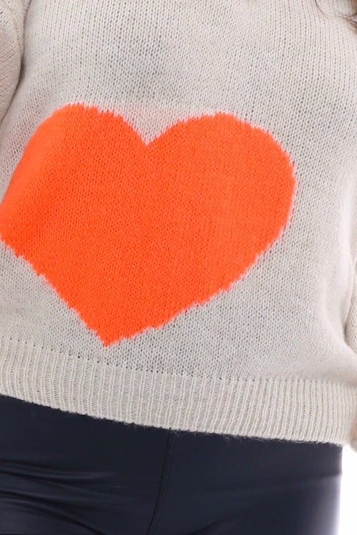 Brianna Heart Knitted Jumper Buttermilk - Image 3