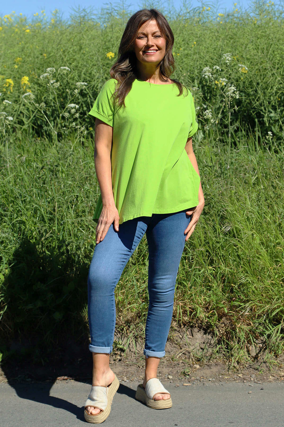 Genevieve Cotton Tee Olive