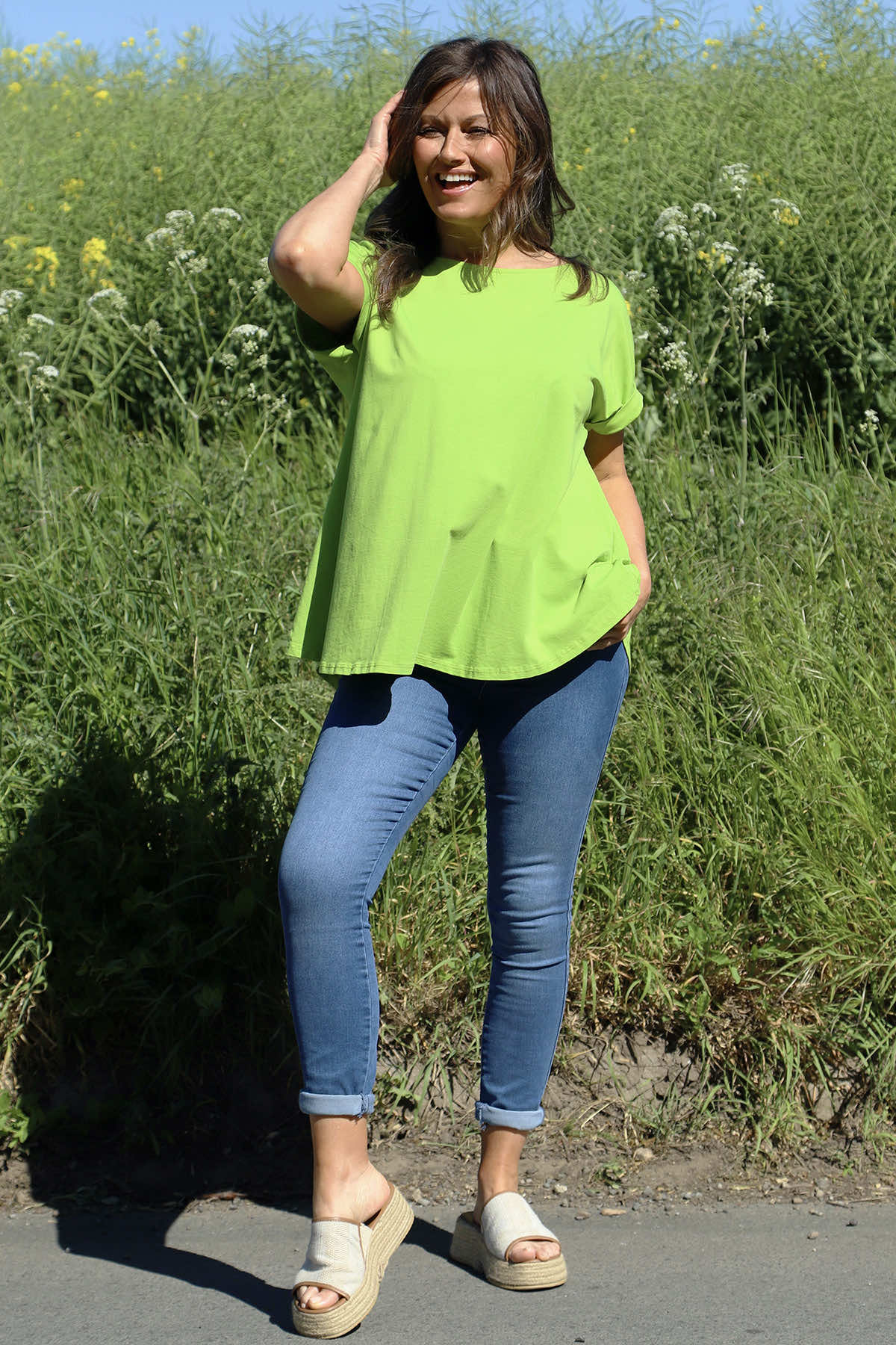 Genevieve Cotton Tee Olive