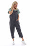 Pabo Washed Cotton Dungarees Mid Grey
