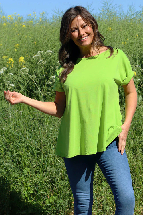 Genevieve Cotton Tee Olive - Image 3