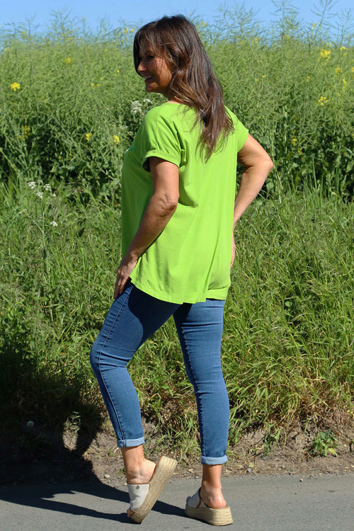 Genevieve Cotton Tee Olive - Image 4