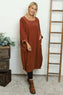 Liora Needlecord Dress Burnt Orange