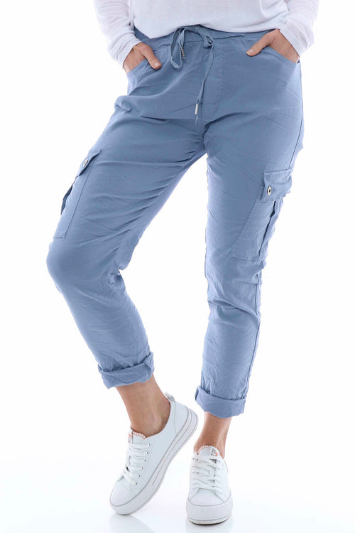 Jelani Cargo Pants Blue - Image 1
