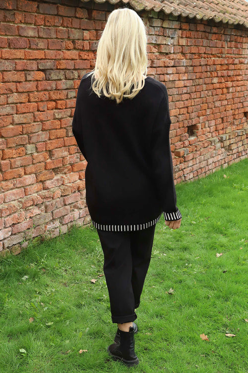 Harper Knitted Jumper Black - Image 4