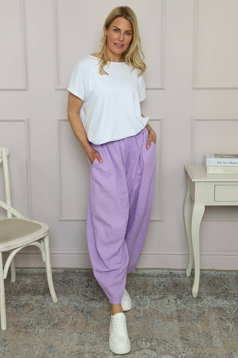 Ratana Linen Trousers Lilac