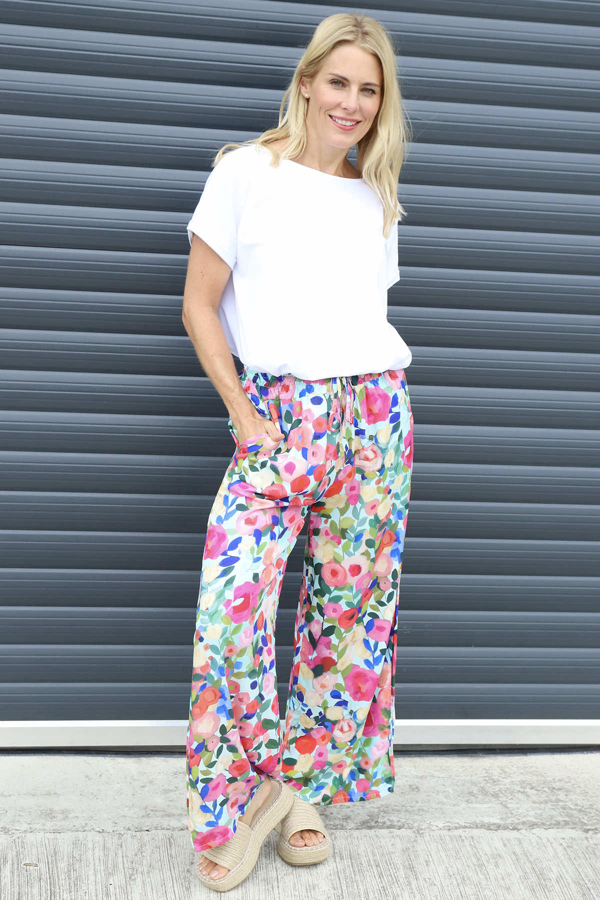 Lelia Print Trousers Mint