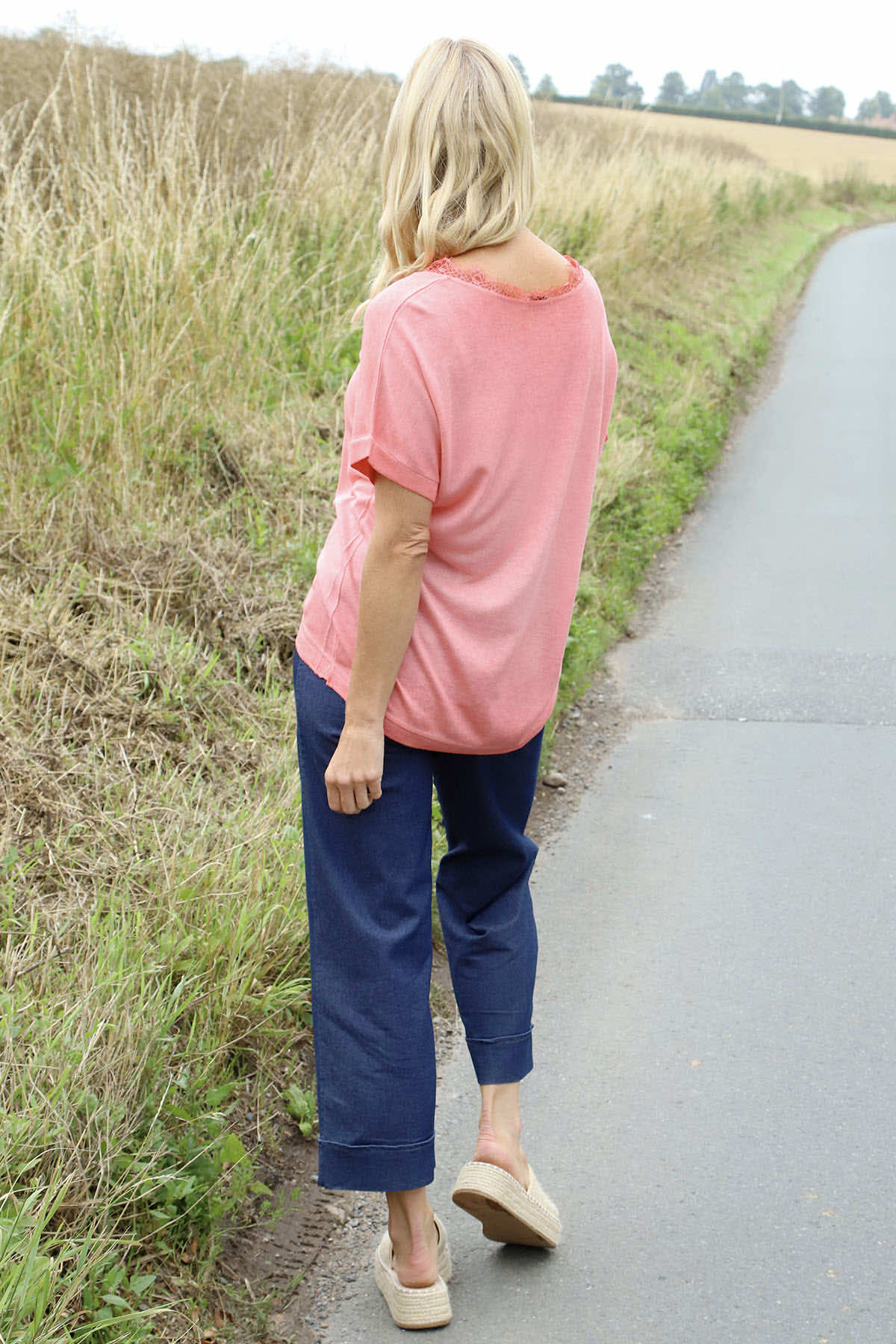 Robyn V-Neck Top Coral